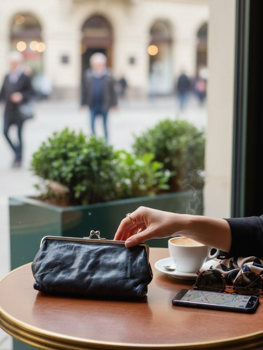 Hobo Lauren Leather Clutch Wallet